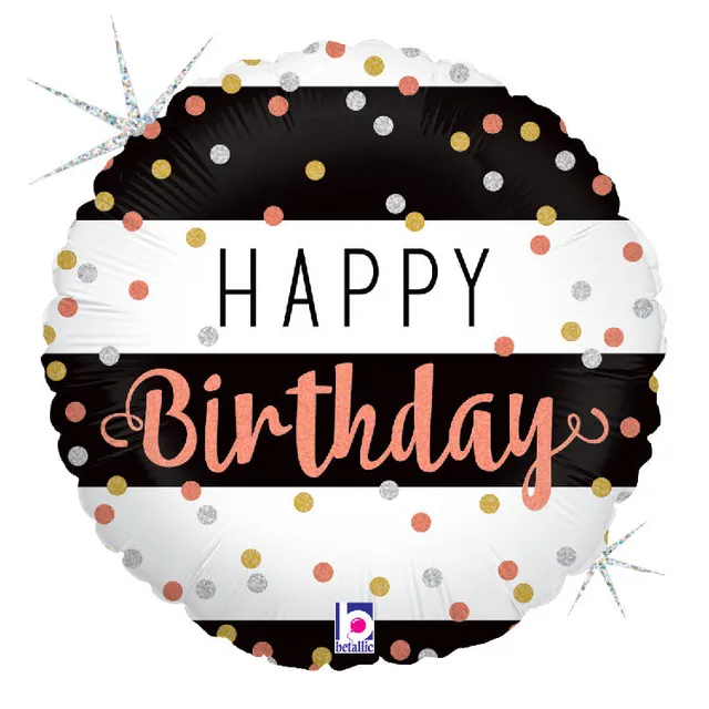 betallic-rose-gold-birthday-folienballon-18-holographic image 1