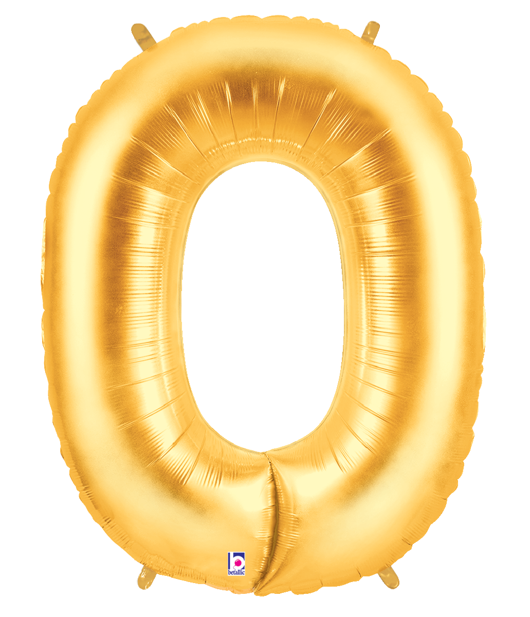 betallic-number-0-gold-folienballon-34-zoll-verpackt-flach image 1