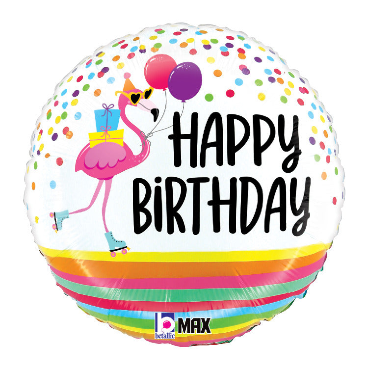 betallic-flamingo-birthday-party-folienballon-9-zoll-flamingo image 2