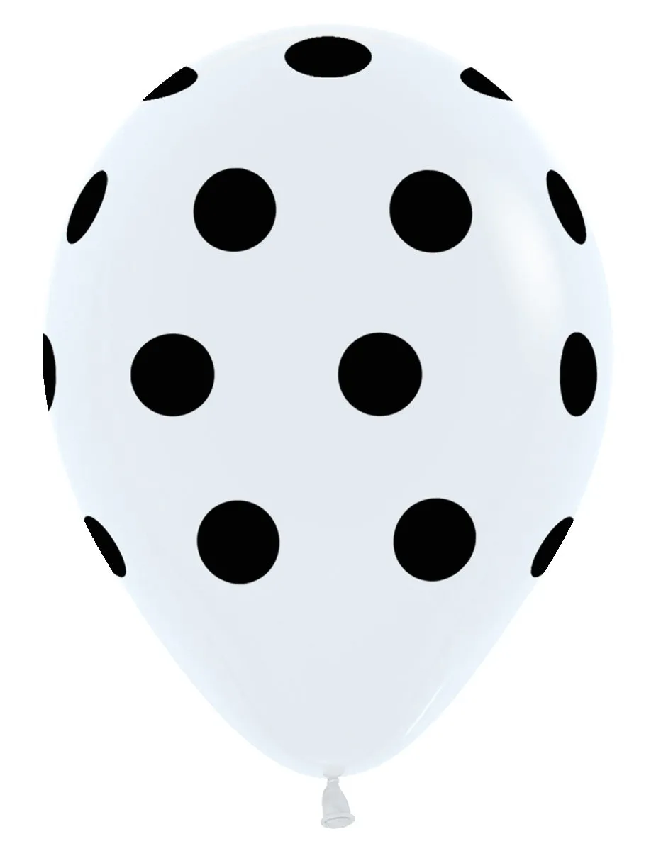 betallic-polka-dots-latexballon-schwarz-mit-punkten-50-st-ck image 1