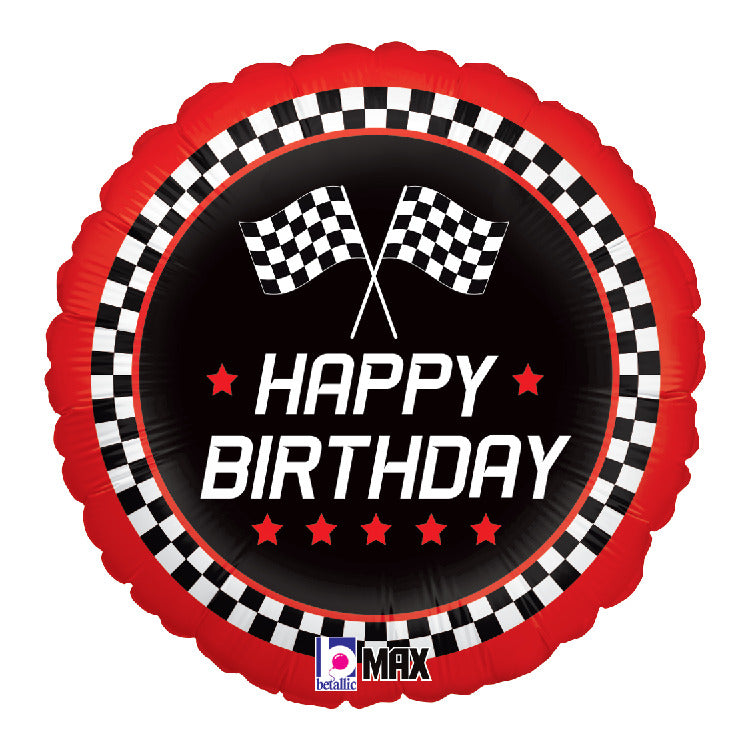 betallic-checkered-flag-birthday-folienballon-18-zoll image 1