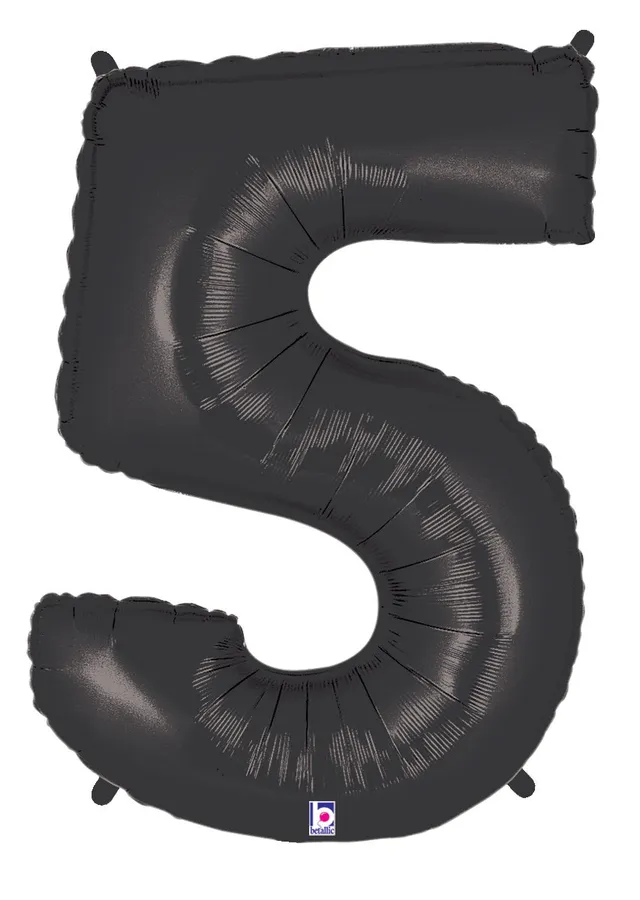 betallic-number-5-black-zahlenballon-34-schwarz-holo image 1