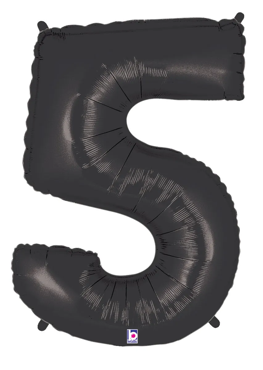 betallic-number-5-black-zahlenballon-34-schwarz-holo image 1