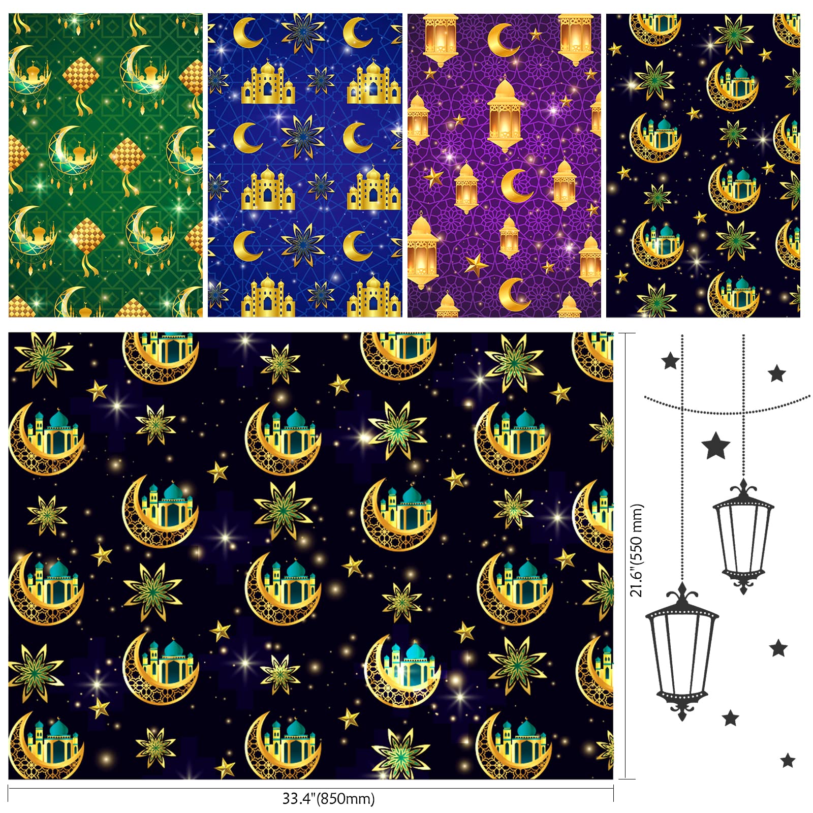 howaf-eid-mubarak-geschenkpapier-8-b-gen-50x70cm-mond image 2
