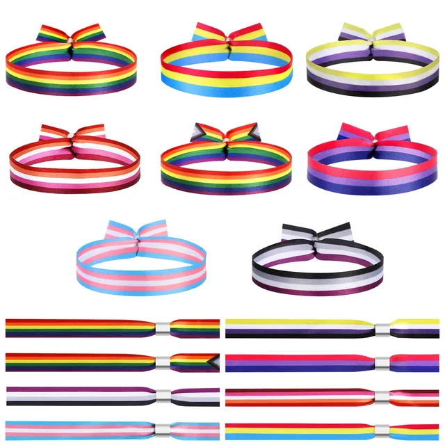 howaf-lgbt-pride-armband-regenbogen-16-st-ck-set-stoff image 1