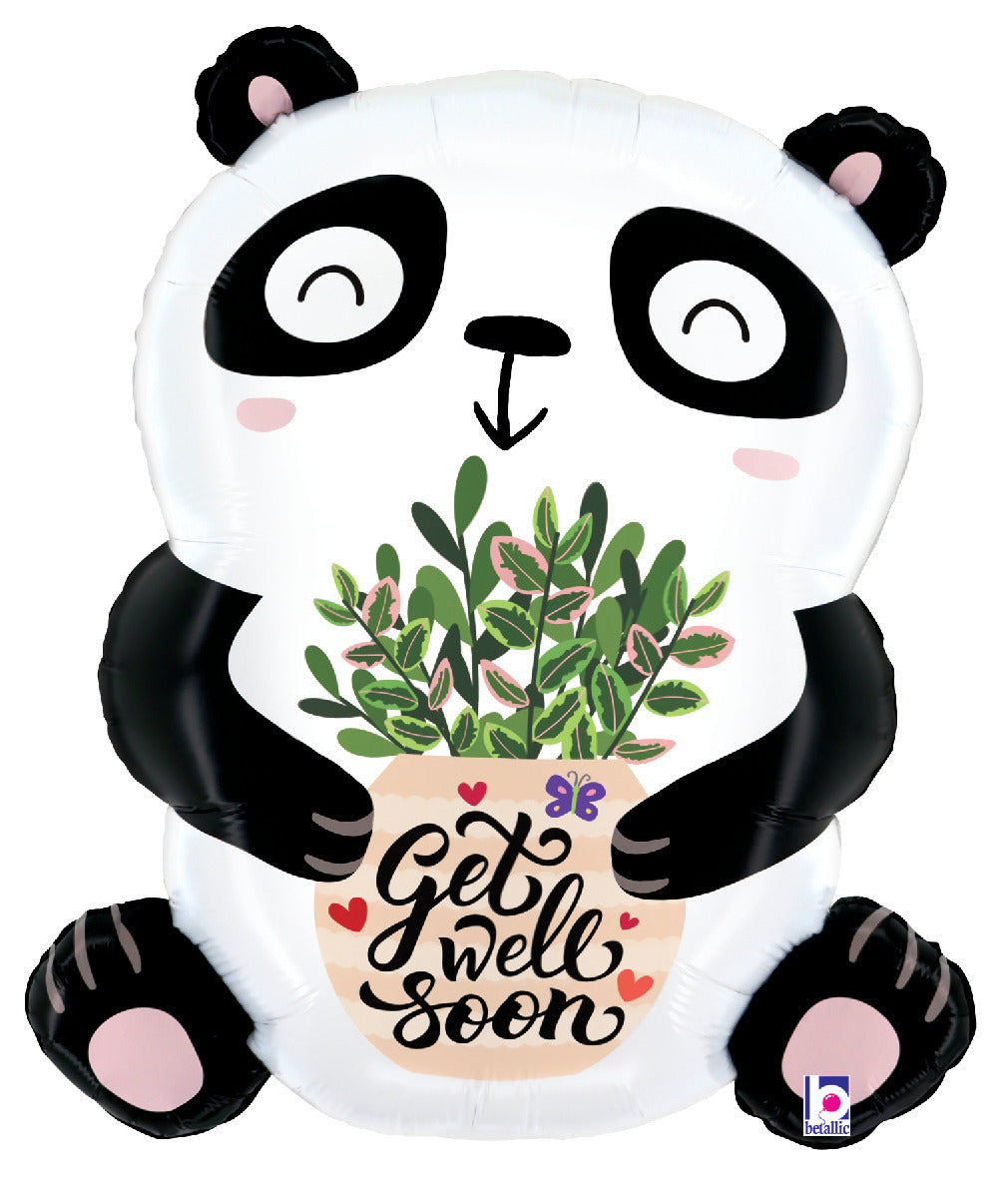 betallic-get-well-soon-panda-folienballon-36-cm-gute-besserung image 2