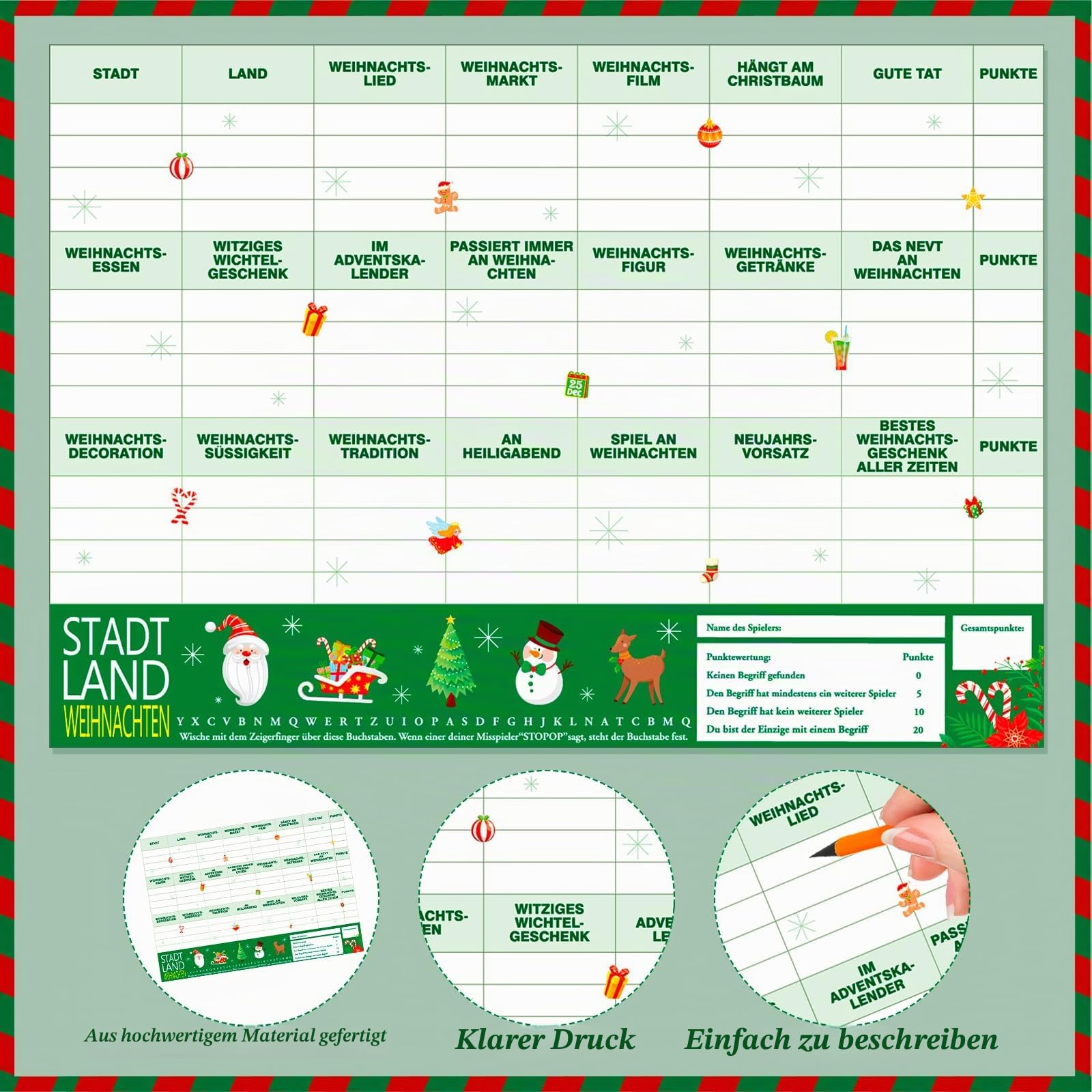 howaf-stadt-land-weihnachten-spielblock-a4-20-blatt-familienspiel image 3