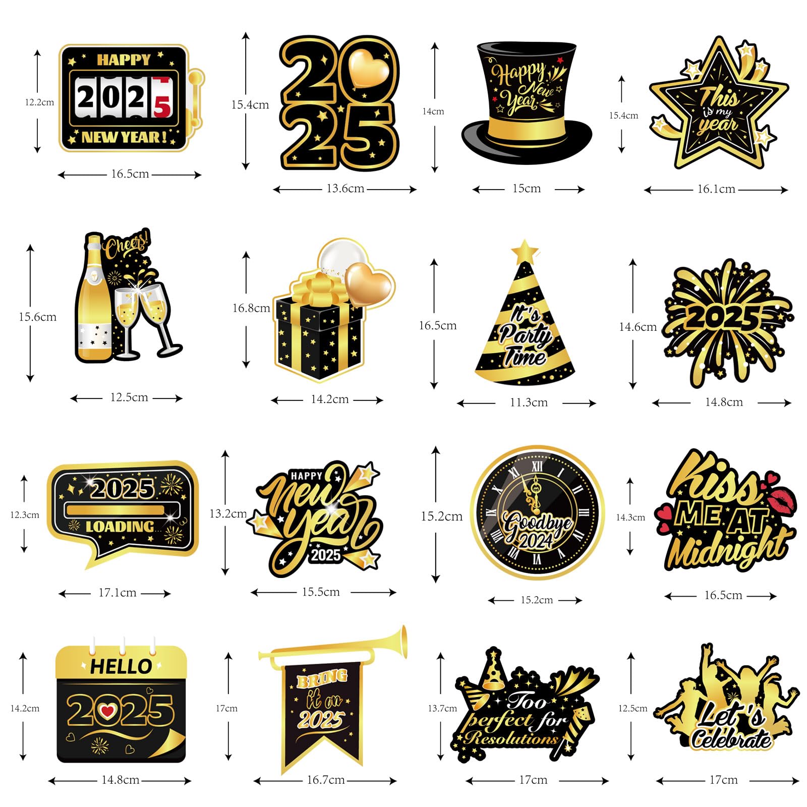 howaf-silvester-deko-2025-deckenh-nger-spiralen-schwarz-gold-30-st-ck image 2