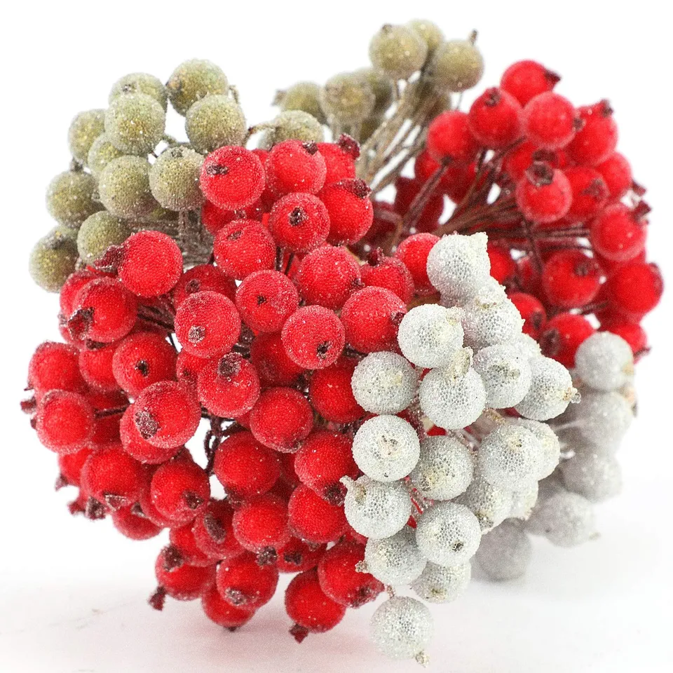 howaf-weihnachten-beeren-rot-gold-silber-240-st-ck image 1