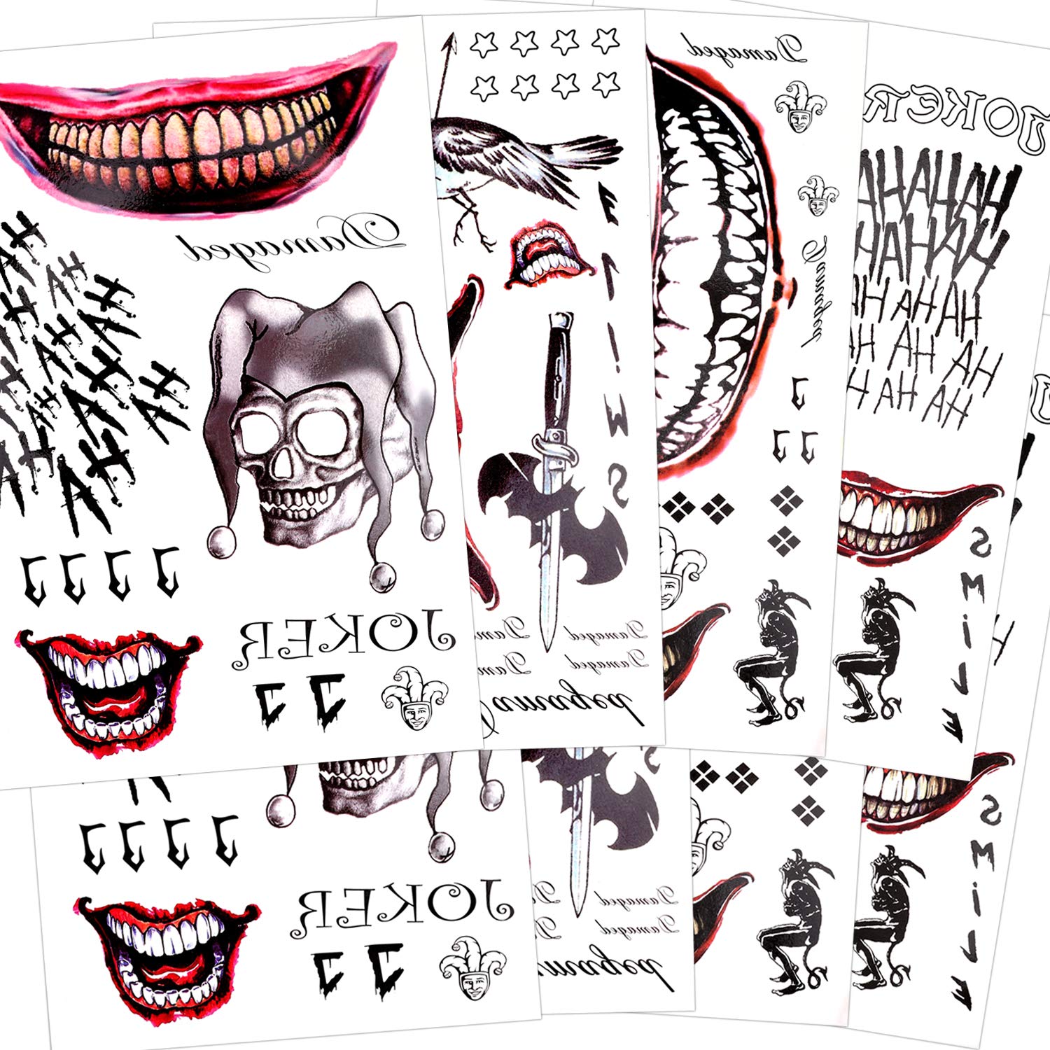 howaf-joker-tattoos-halloween-tempor-r-8-blatt image 4