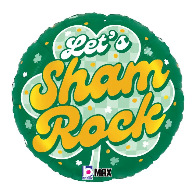 betallic-st-pat-s-checkered-shamrocks-folienballon-18-zoll image 1