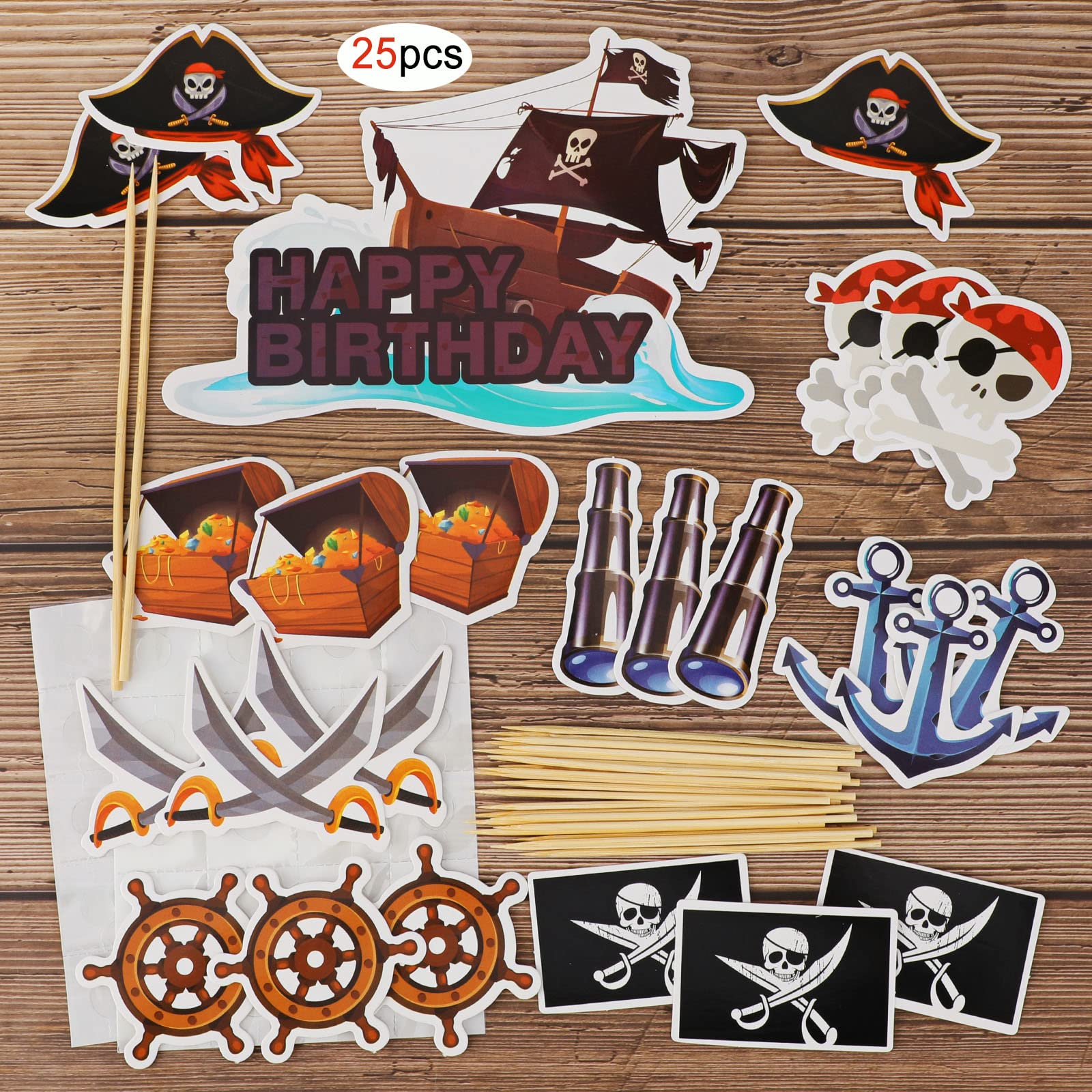 howaf-piraten-tortendeko-25-st-ck-cake-topper-geburtstag image 4