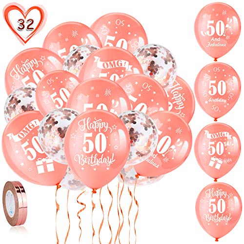 howaf-50-geburtstag-luftballons-ros-gold-30-st-ck-12-zoll-latex image 8
