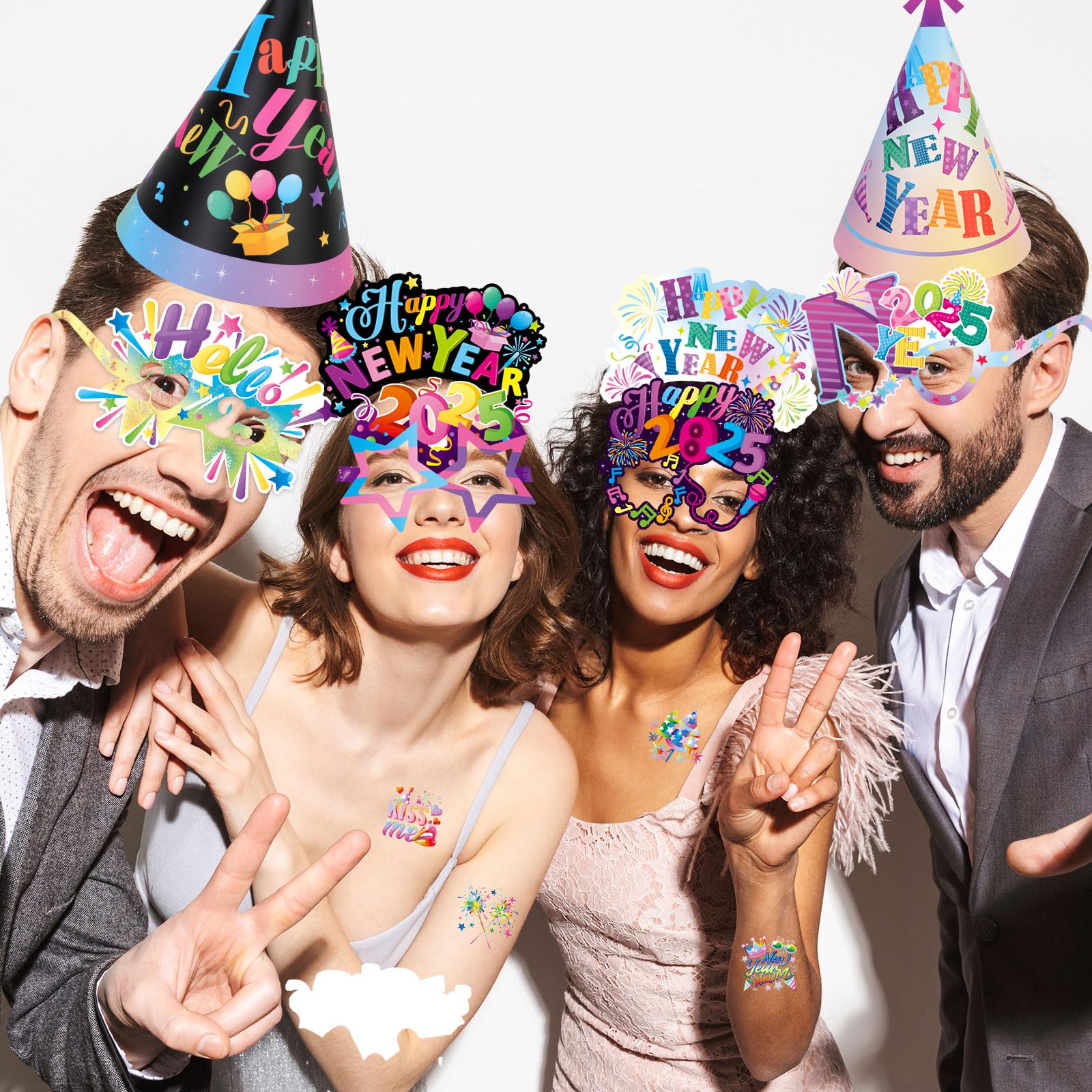 howaf-silvester-accessoires-set-partyh-te-brille-tattoos image 6