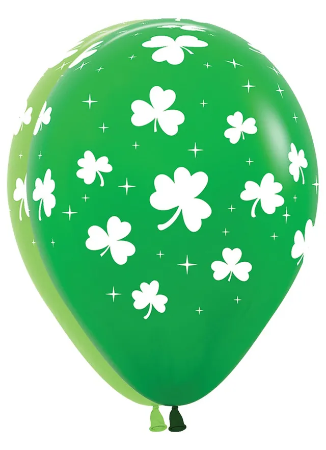 betallic-latex-balloons-shamrocks-luftballons-11-50er-gr-n image 1