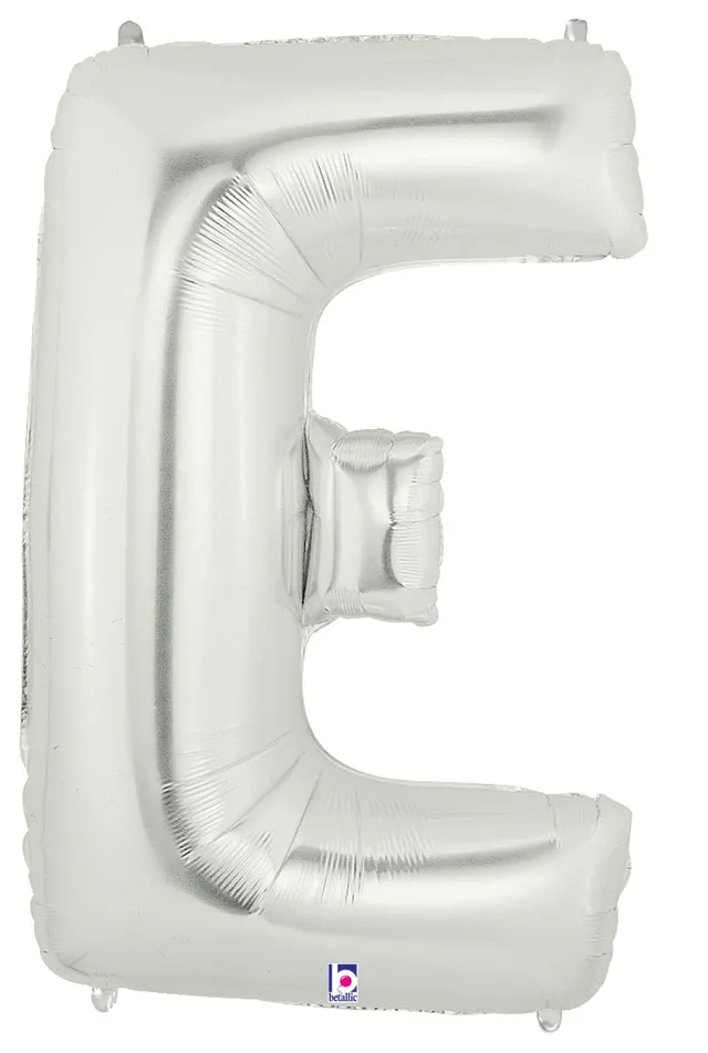 betallic-buchstabe-e-folienballon-34-silber-megaloon image 1