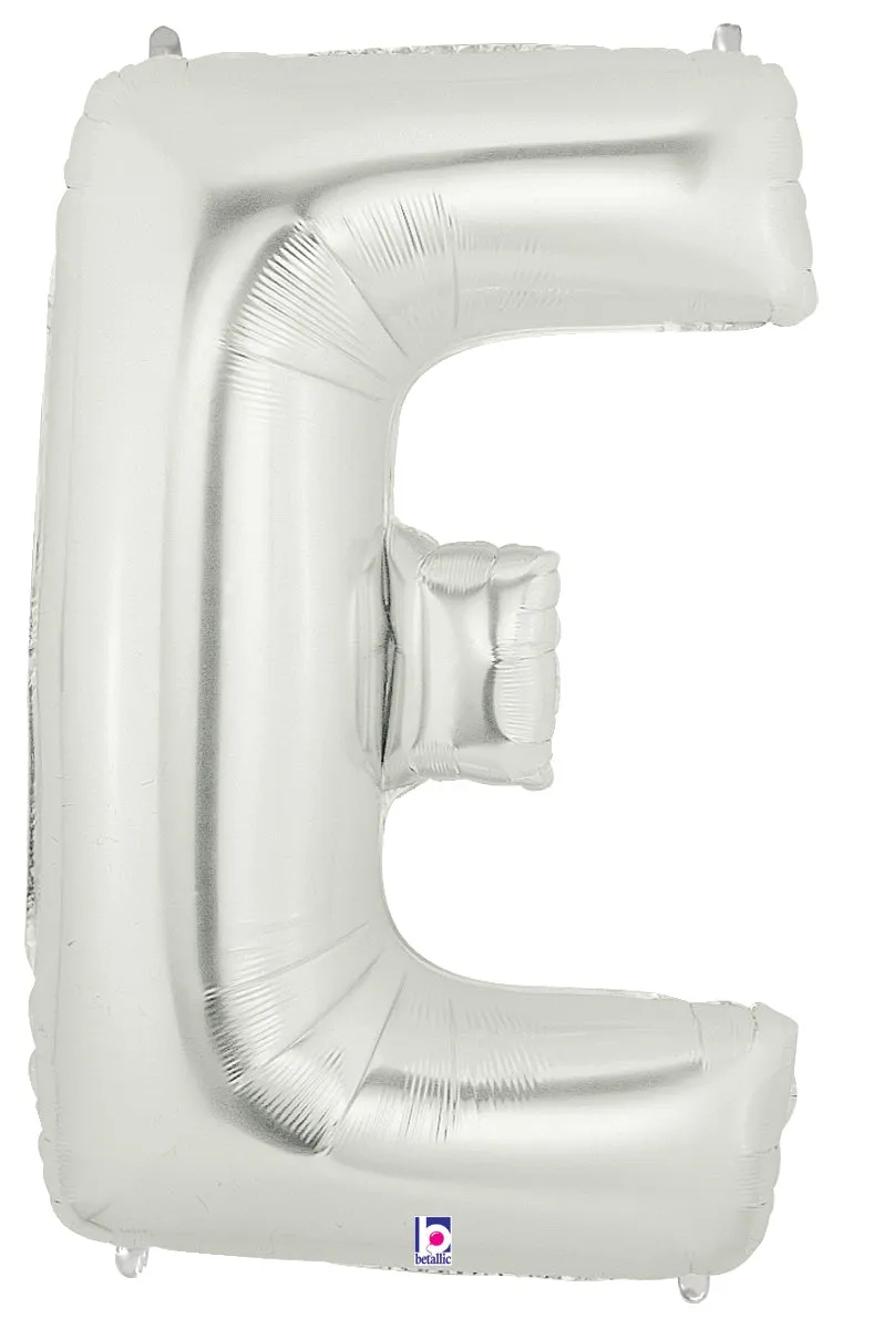betallic-buchstabe-e-folienballon-34-silber-megaloon image 1