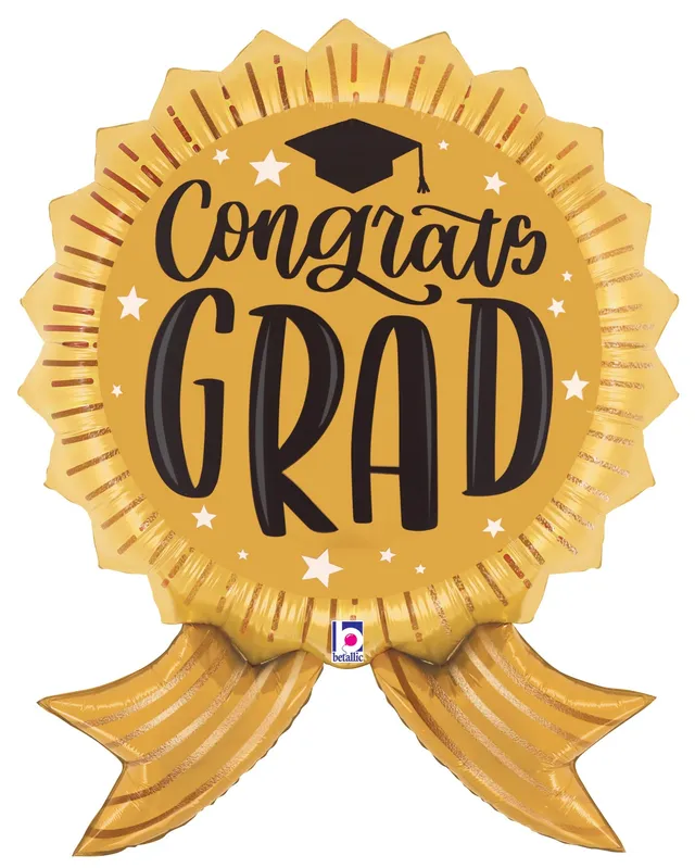 betallic-congrats-grad-gold-ribbon-folienballon-35-zoll image 1