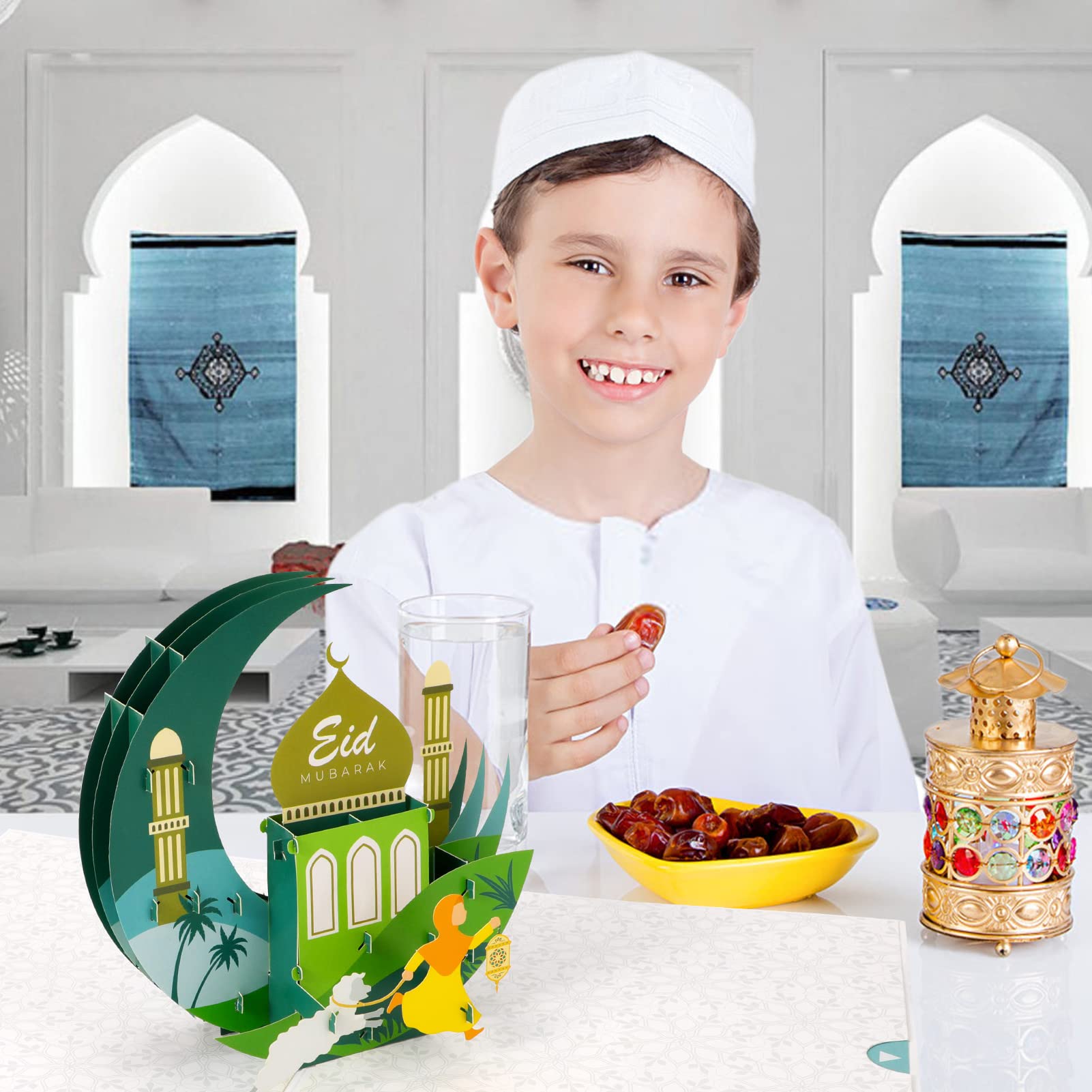howaf-eid-mubarak-3d-pop-up-karte-mit-umschlag-rot image 5