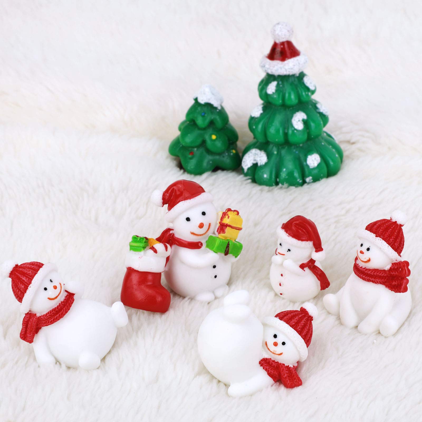 howaf-weihnachtsfiguren-mini-deko-set-harz-14-teilig-schneemann image 6