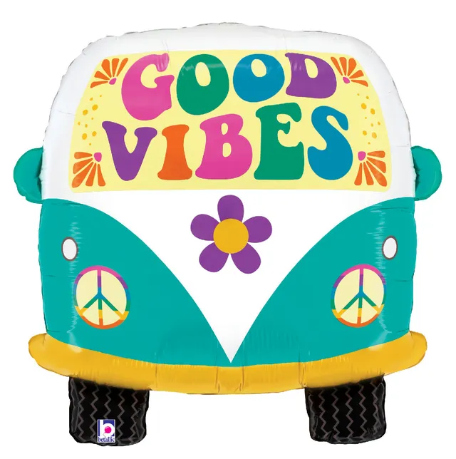 betallic-groovy-good-vibes-bus-folienballon-27-zoll-flach image 1