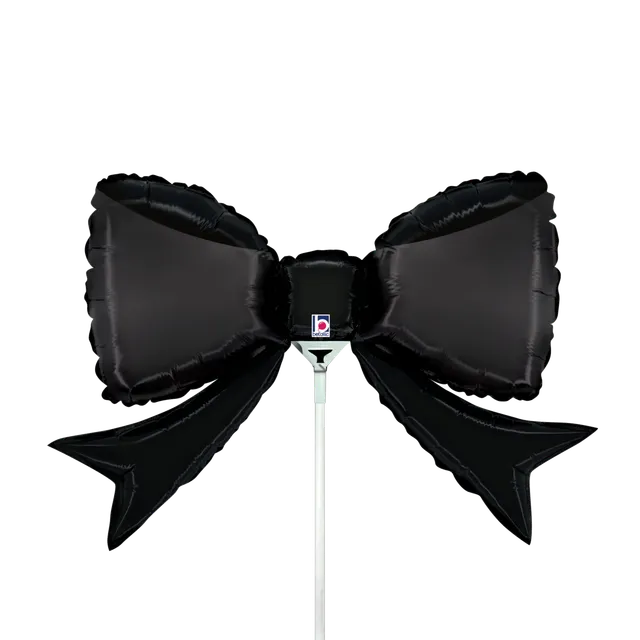 betallic-mini-black-bow-folienballon-schwarz-35-cm image 1