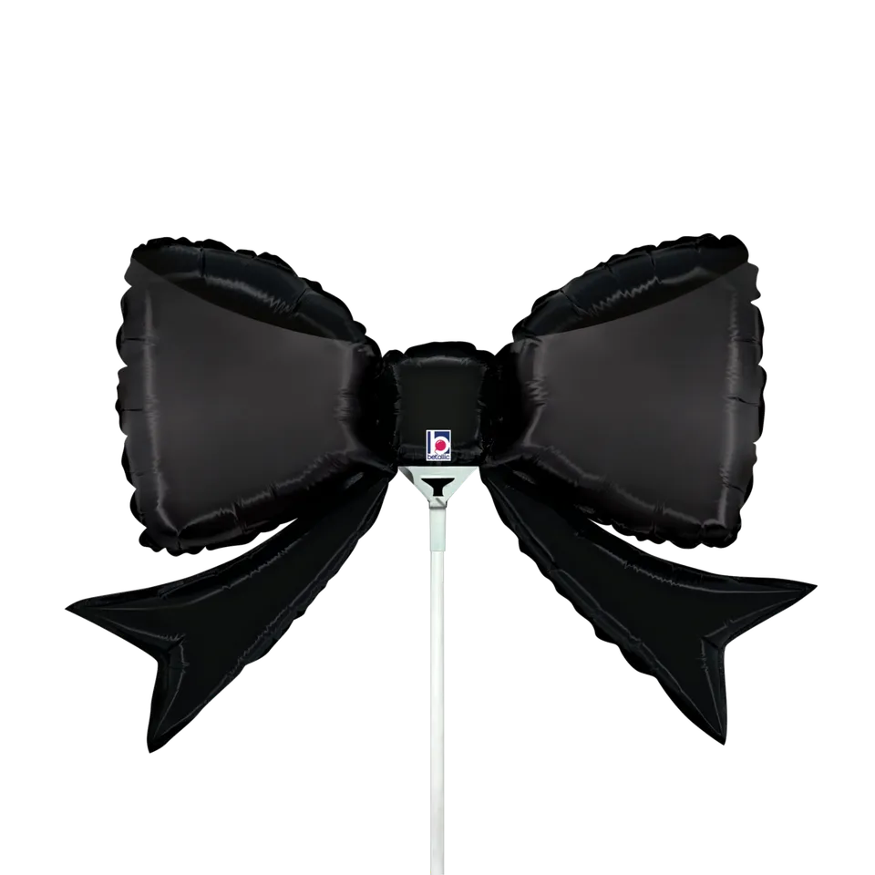 betallic-mini-black-bow-folienballon-schwarz-35-cm image 1