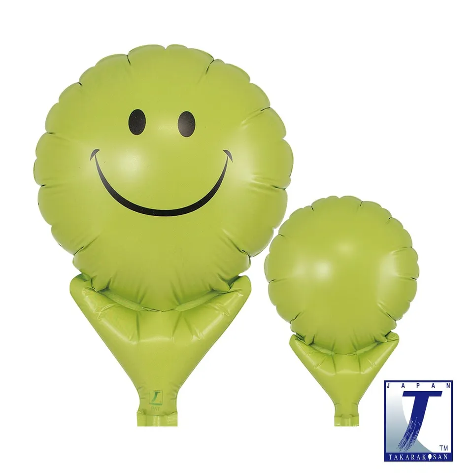 takara-upright-round-5-zoll-luftballon-smiley-gr-n image 1