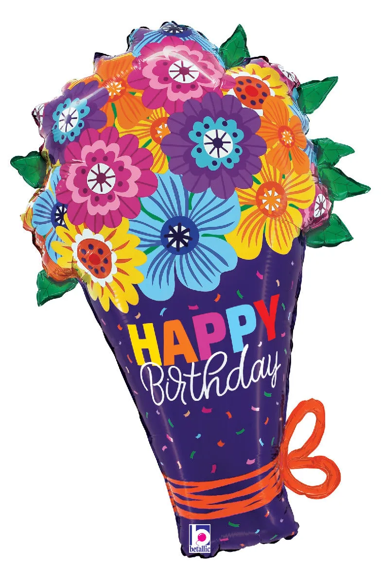 betallic-bold-blooms-birthday-bouquet-folienballon-30-zoll image 1