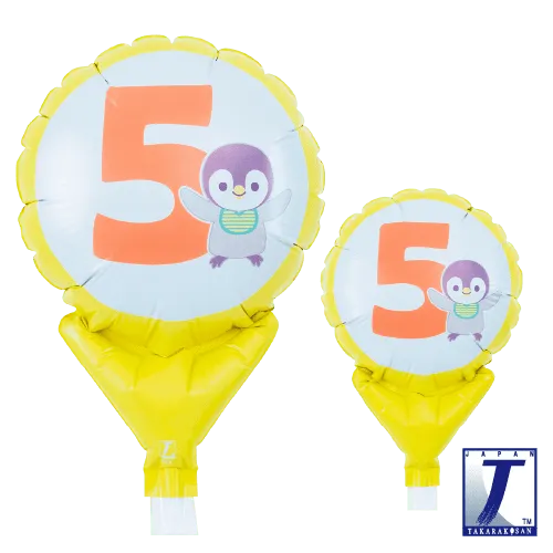 takara-upright-round-5-zoll-folienballon-animal-friends-no-5 image 1