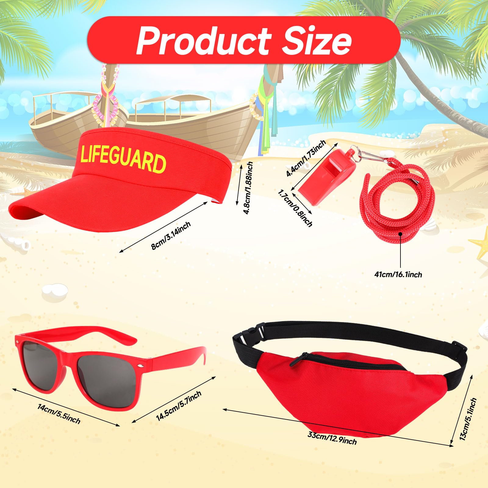 howaf-baywatch-kost-m-lifeguard-set-4-teilig-rot image 2