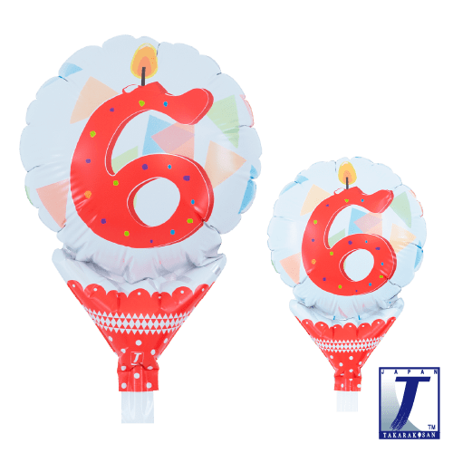takara-upright-round-5-zoll-party-pennant-no-6-wimpel image 1