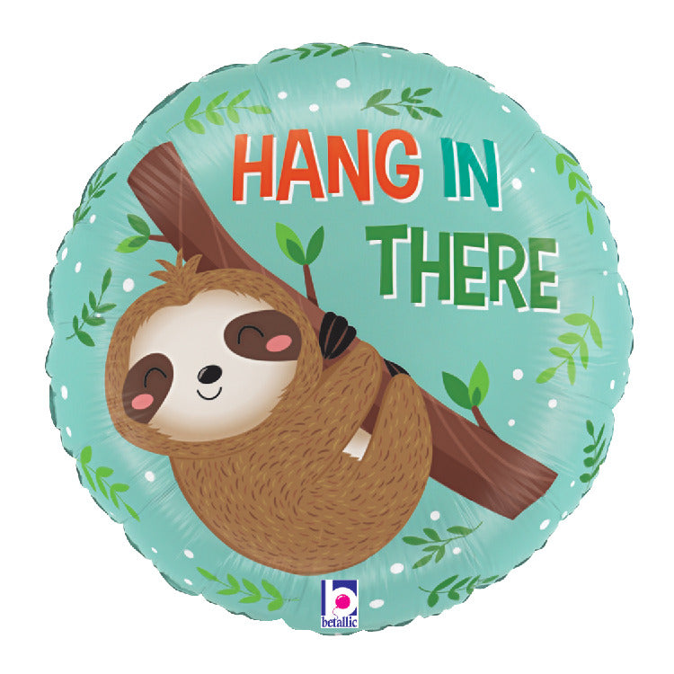 betallic-hang-in-there-sloth-folienballon-18-zoll-faultier-gute-besserung image 1
