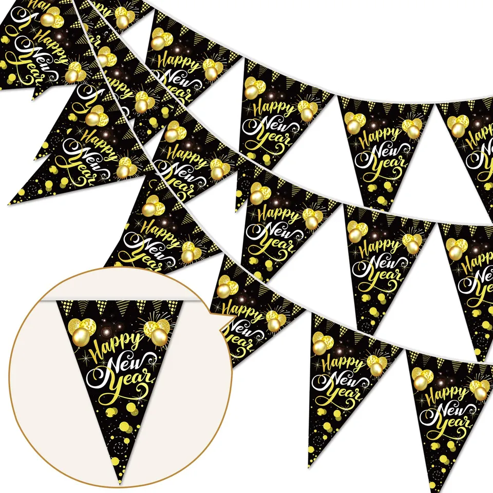 howaf-silvester-deko-2027-banner-happy-new-year-schwarz-gold image 1