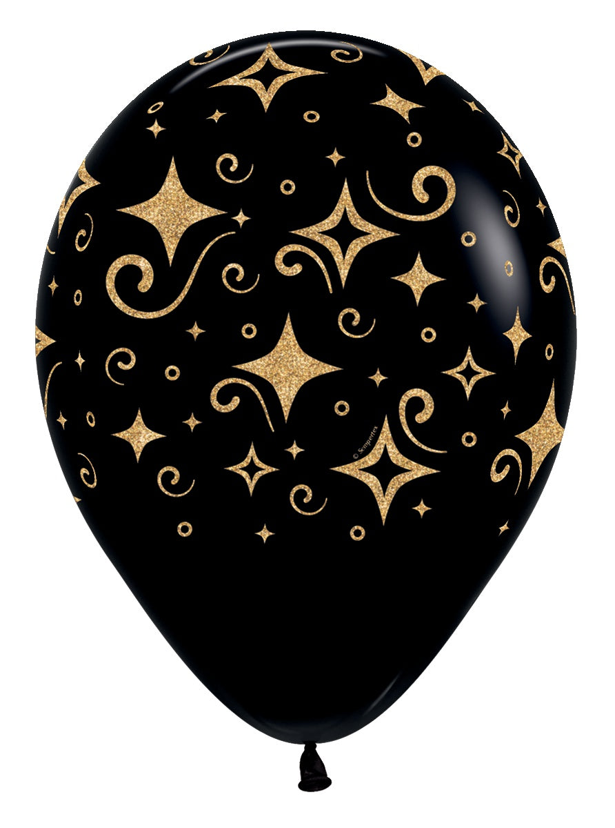betallic-latex-balloons-golden-diamonds-black-luftballon-11-50-st-ck image 1
