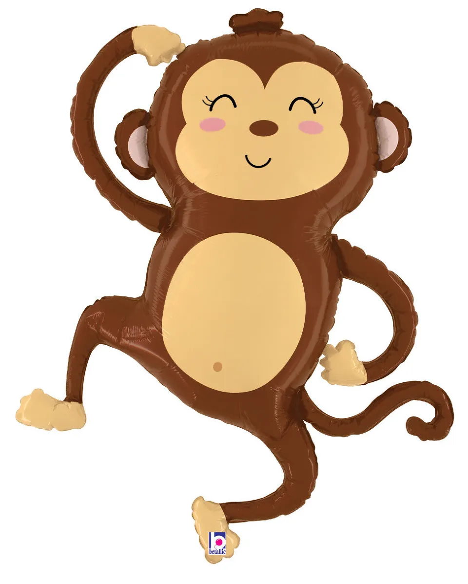 betallic-jungle-monkey-folienballon-33-zoll-affe-dschungel image 1