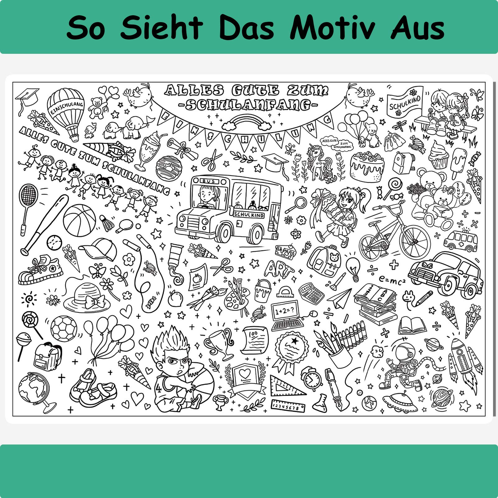 howaf-ausmal-tischdecke-einschulung-119x84-cm-12-stifte image 3