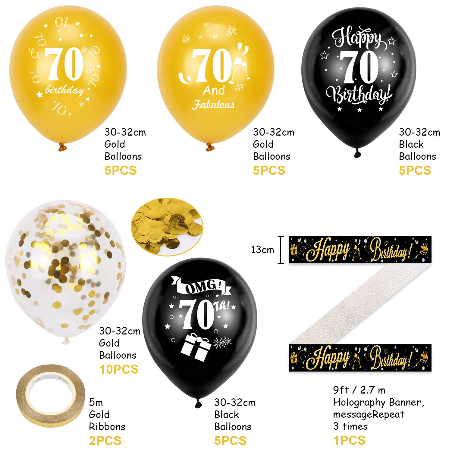 howaf-70-geburtstag-deko-set-schwarz-gold-banner image 3