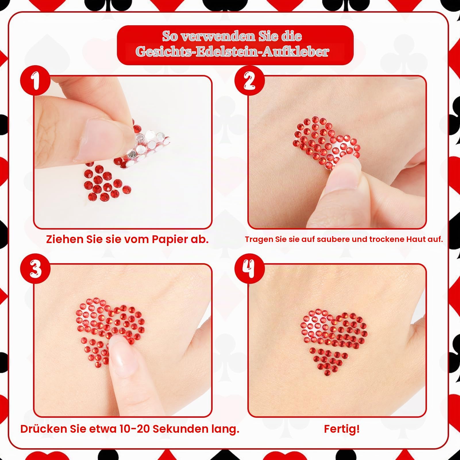howaf-karneval-kost-m-damen-poker-set-krawatte-str-mpfe image 3