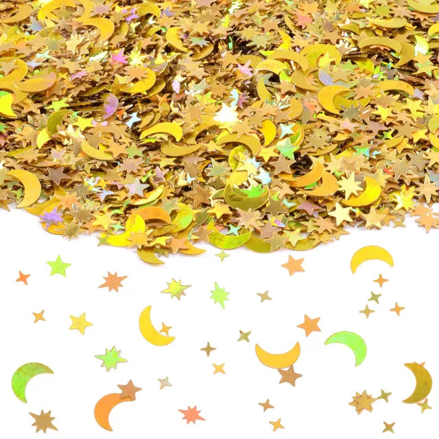howaf-ramadan-tischdeko-konfetti-gold-60g-sterne-mond image 1