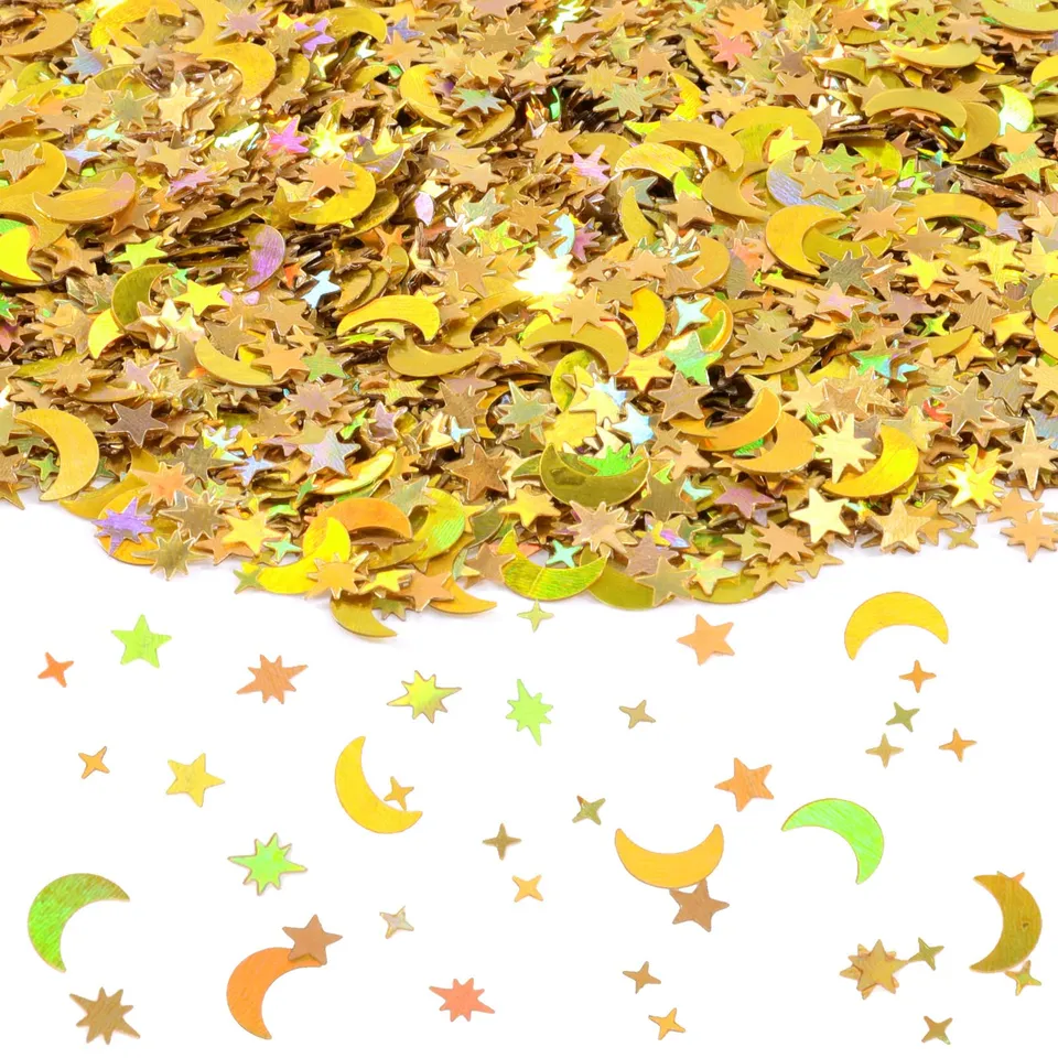 howaf-ramadan-tischdeko-konfetti-gold-60g-sterne-mond image 1