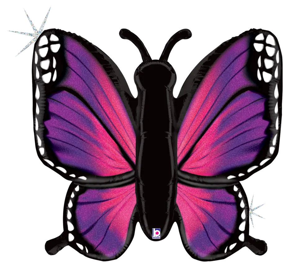 betallic-foil-balloons-radiant-butterfly-folienballon-pink-32-zoll image 1