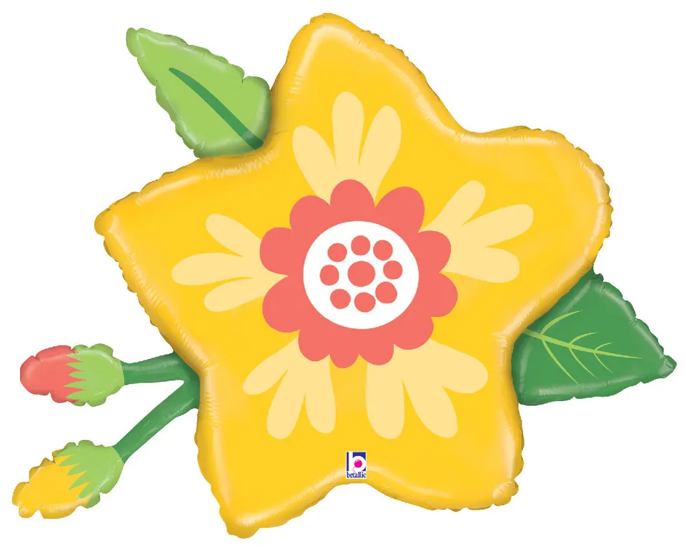 betallic-yellow-flower-folienballon-26-zoll-gelbe-blume image 1