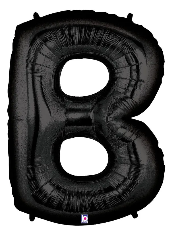 betallic-letter-b-black-folienballon-34-zoll-schwarz image 1