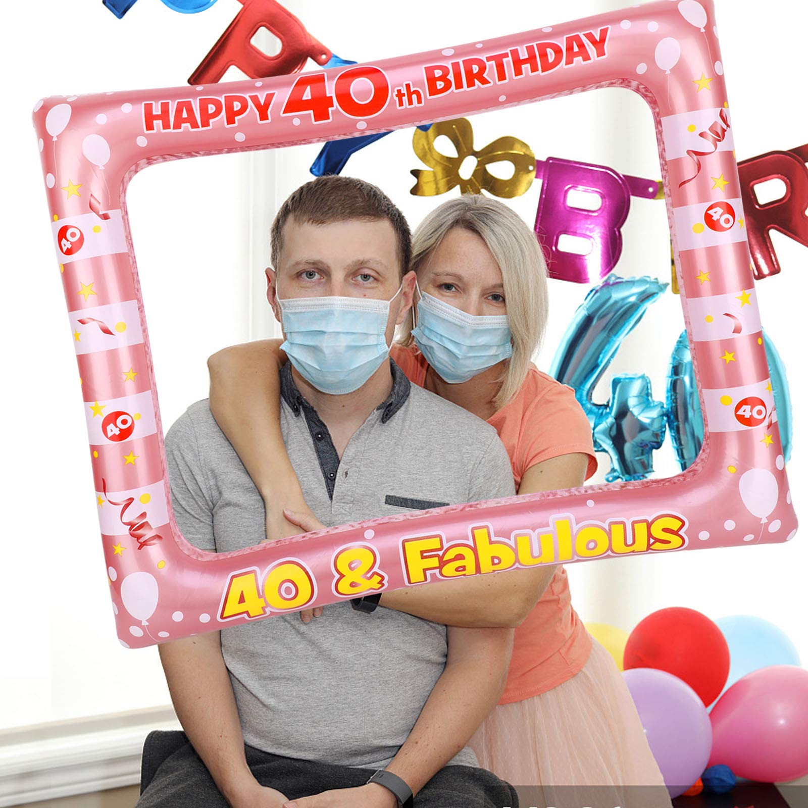 howaf-40-geburtstag-fotorahmen-aufblasbar-ros-gold image 6