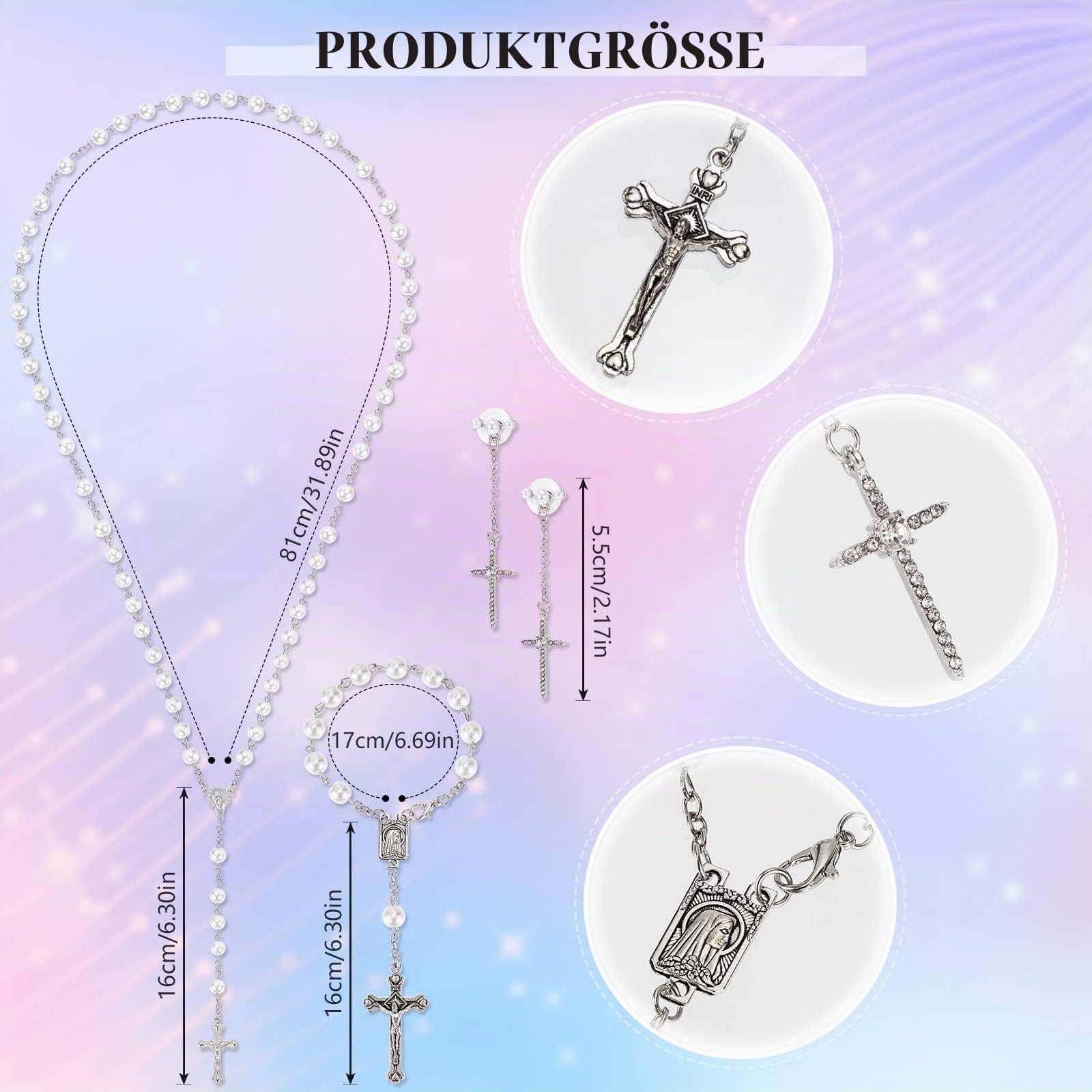 howaf-kommunion-schmuckset-haarkranz-handschuhe-5-teilig-wei-perle image 4