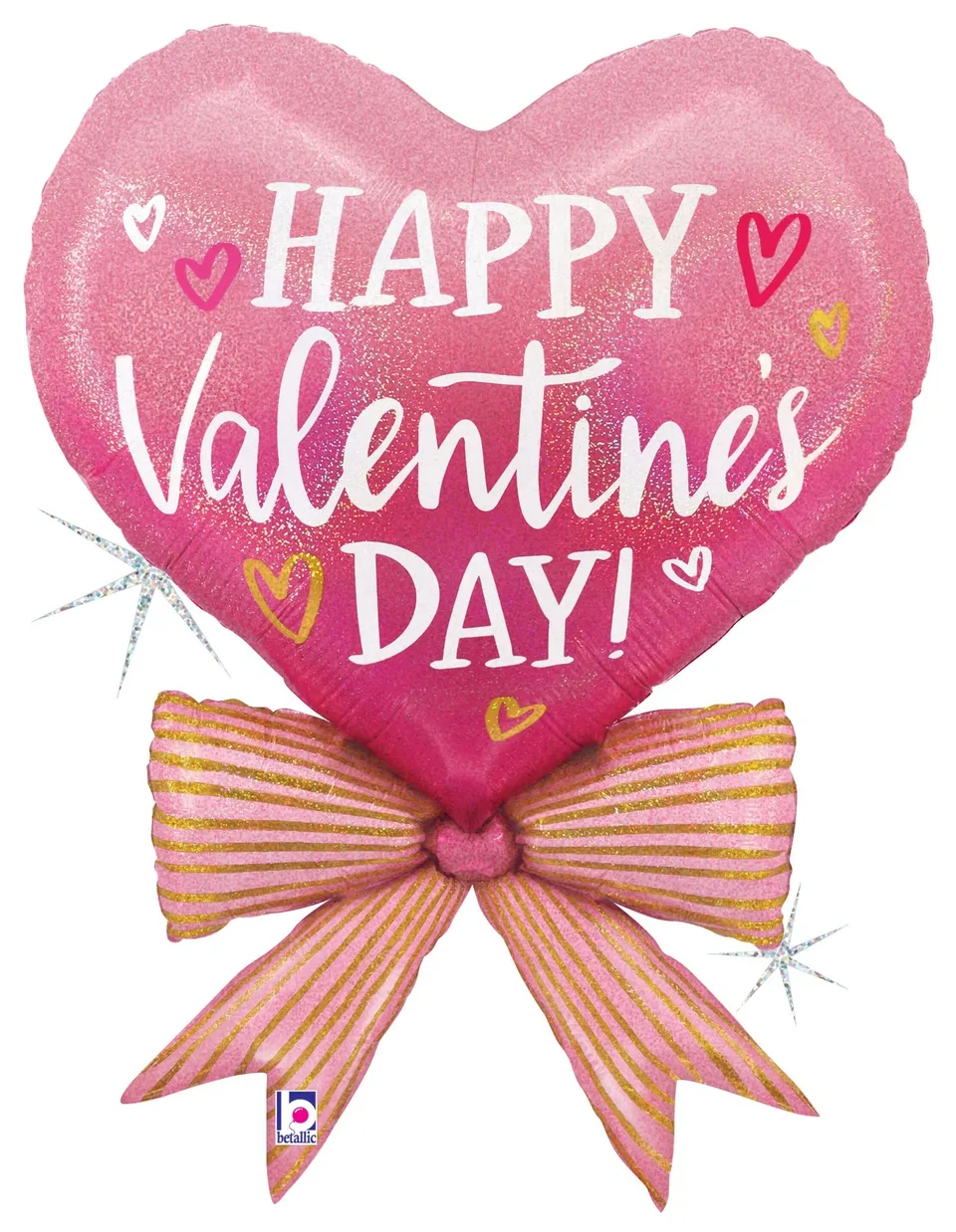 betallic-valentine-pink-bow-heart-folienballon-34-zoll image 1