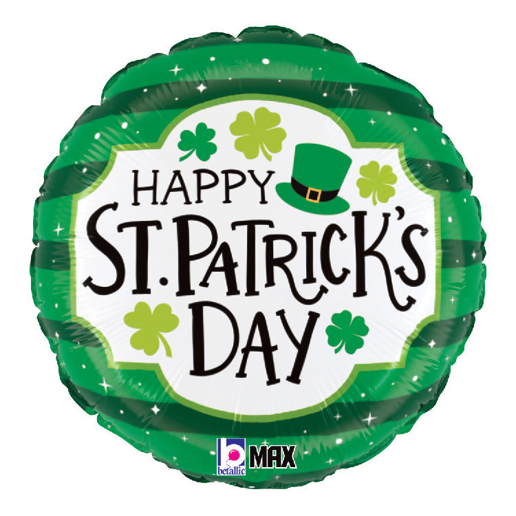 betallic-st-pat-s-stripes-folienballon-18-gr-n-gestreift image 1