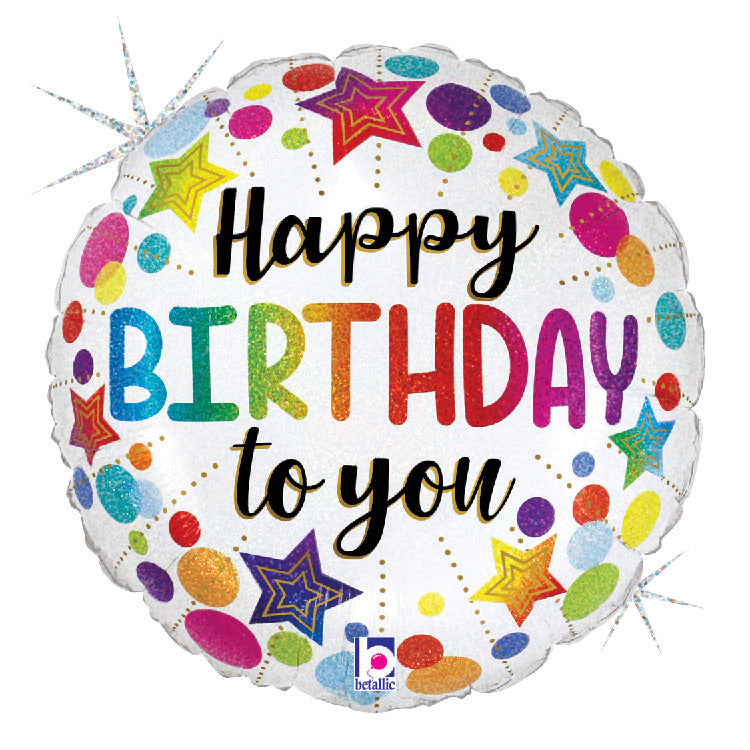 betallic-foil-birthday-stars-dots-folienballon-9-18-holo image 2