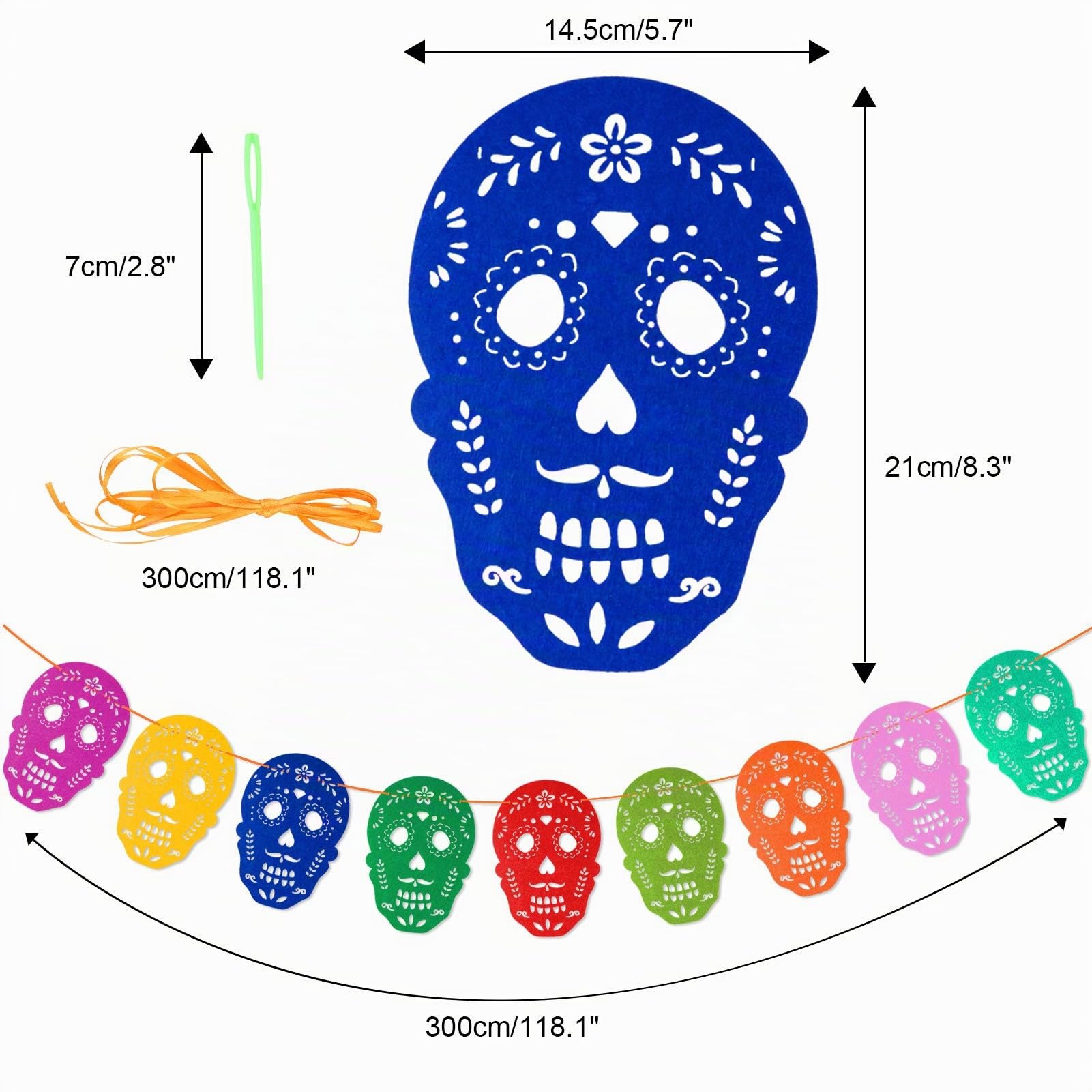howaf-mexiko-fiesta-banner-papel-picado-2-st-ck-totenkopf image 3